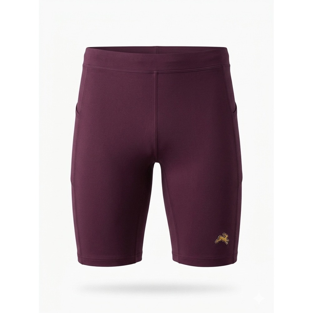 Tracksmith Mens Turnover Half Tights Maroon 9" Running Shorts Size M